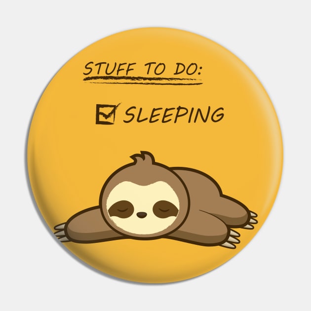 Stuff to do: Sleeping Sloth Pin by Food in a Can