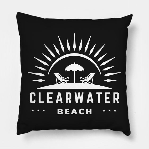 Clearwater Beach Florida Pillow by bougieFire