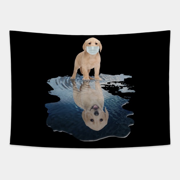 Labrador Dogs Lover - Labrador Face Mask Funny - Labrador T-Shirt Tapestry by AteezStore