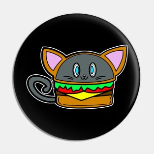 Kitty Cat Cute Kawaii Cheeseburger Pin