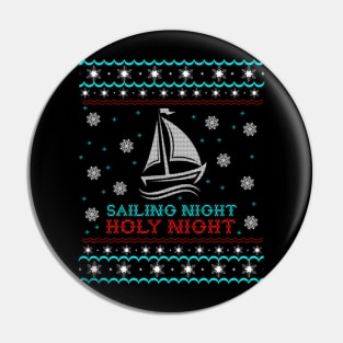 Sailing Ugly Christmas Sweater Gift Pin