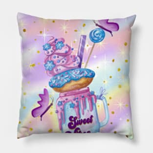 A sweet rainbow sundae with butterflies Pillow