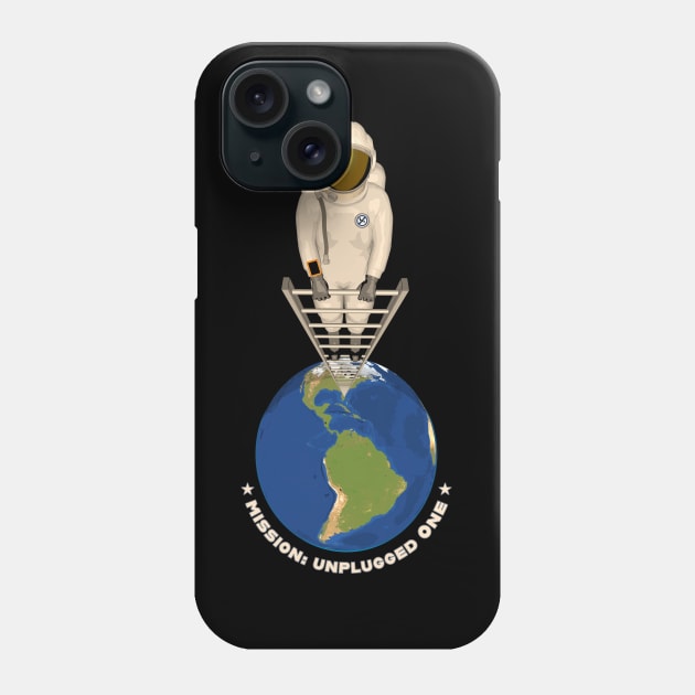 Astronaut on Ladder Phone Case by Drop23