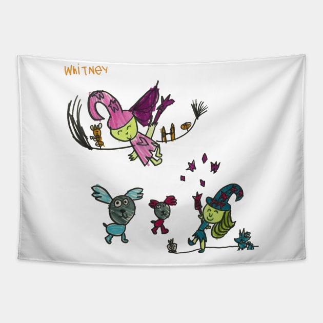 Fly Witches Tapestry by WhitneyWooHoo