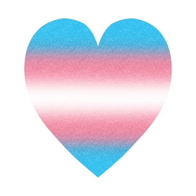 Gradient Trans Pride Heart by JustGottaDraw