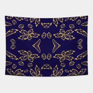 abstract seamless floral pattern exotic shapes Tapestry