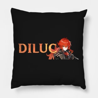 Genshin Impact Name Husbando Diluc Pillow