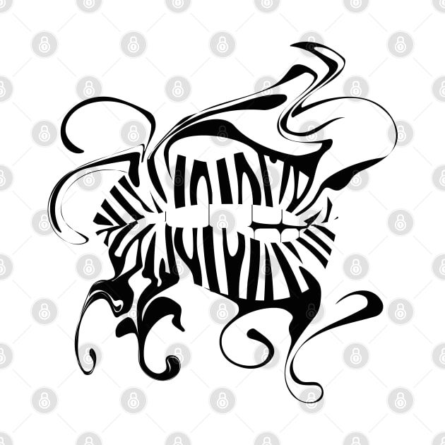 Black and white lips design. by CraftCloud