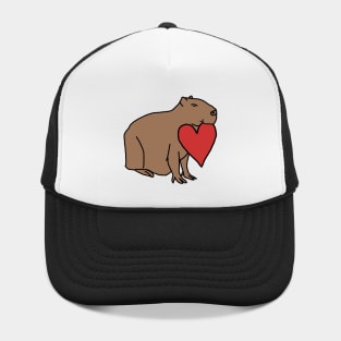 Capybara with Love Heart for Valentines Day Hat