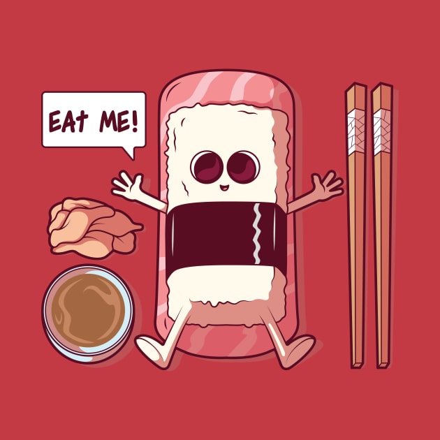 Cute Cartoon Sushi Dinner by SLAG_Creative