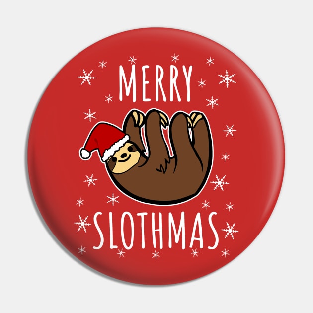 Merry Slothmas Pin by LunaMay