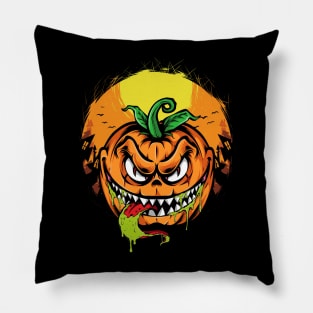 monster pumpkin halloween Pillow