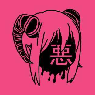 Evil Cute Aesthetic Demon Girl T-Shirt