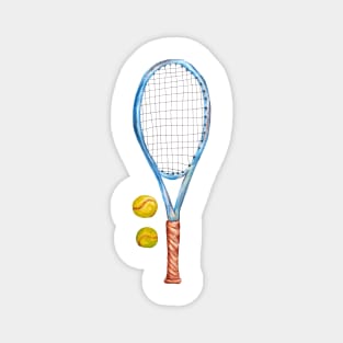 Tennis racket with tennis balls_2 Magnet