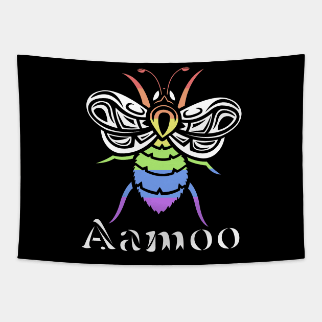 Pride Ally Aamoo (Bee) Tapestry by KendraHowland.Art.Scroll