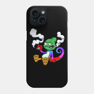 Chameleon Smoking A Joint Phone Case