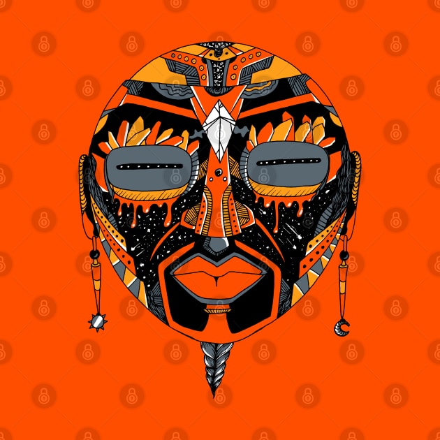 Orangrey African Mask 2 by kenallouis