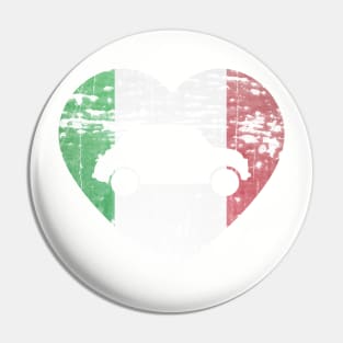 I Heart Fiat 500s Pin