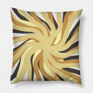 Geometric vane decor. abstract. . gold. white. Pillow