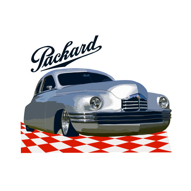 Classic Packard in a Checkerboard Showroom by MamaODea