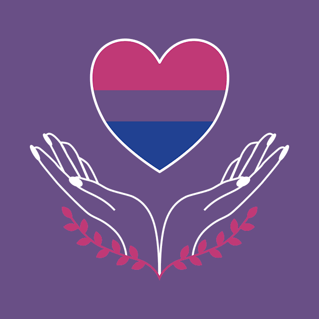 Bisexual Pride Flag Heart by superdupertees