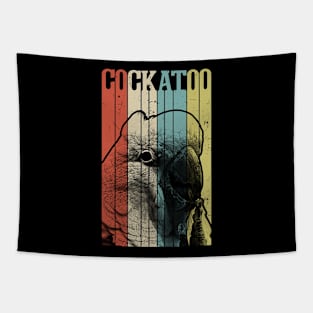 80s Retro Vintage Cockatoo Parrot Tapestry