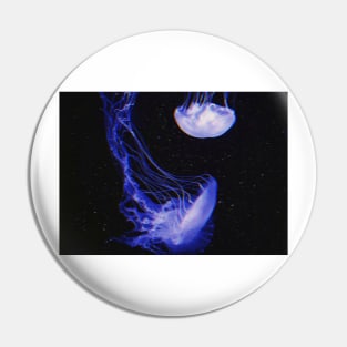 Glitched Space Jellyfish Pin