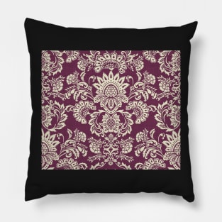 Damask vintage violet Pillow