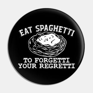 Spaghetti Rhyme Joke Lunch Alfredo Chef Pin