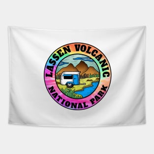 Lassen Volcanic National Park California Camper Camping Camp Trailer Tapestry