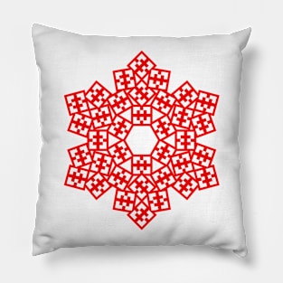 Geometric Snowflake Pillow