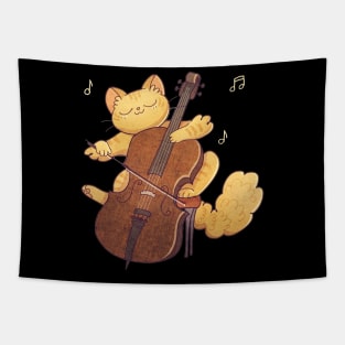 Cello Music Cat T-Shirt Funny Pet Gift Idea Tapestry