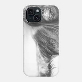 Shine On Orangutan pencil portrait Phone Case