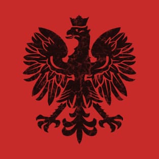 Polish Flag Eagle Black T-Shirt