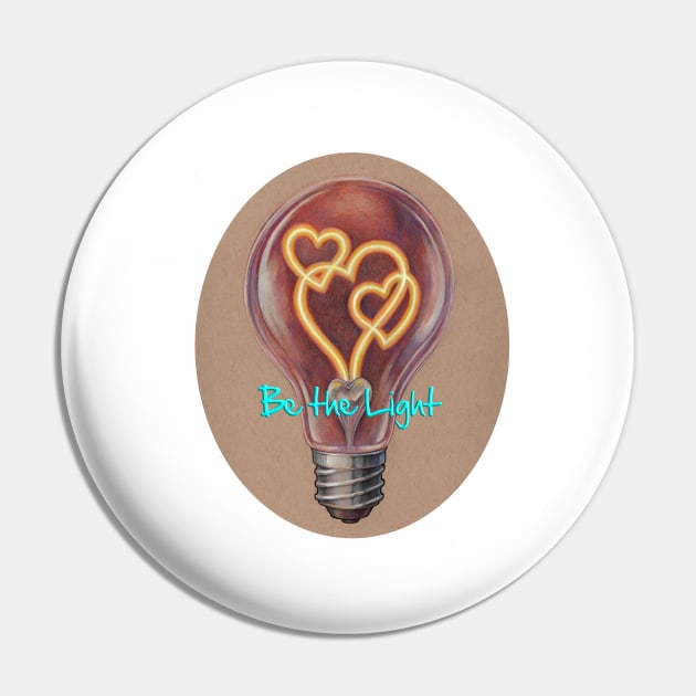 Be The Light - Heart's Light Pin by justteejay