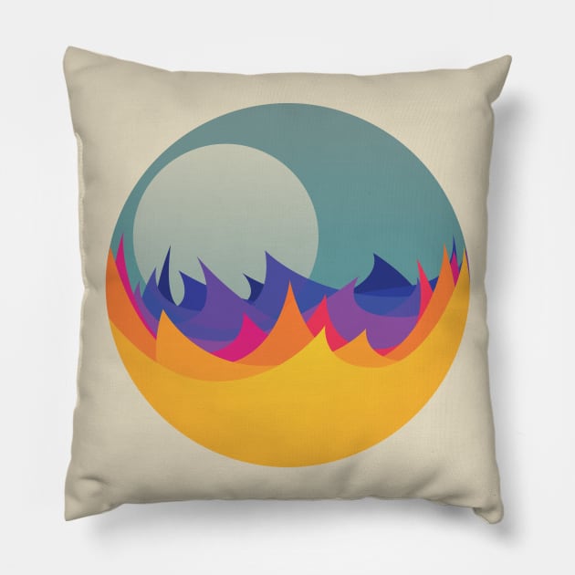 Burning Sea Pillow by DASH_ans