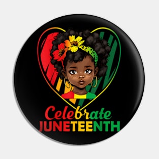 Juneteenth girls kids African American black 1865 Pin