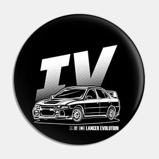 Lancer Evolution IV - White Print Pin