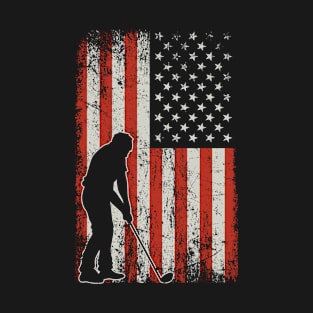 USA Flag Golfer T-Shirt