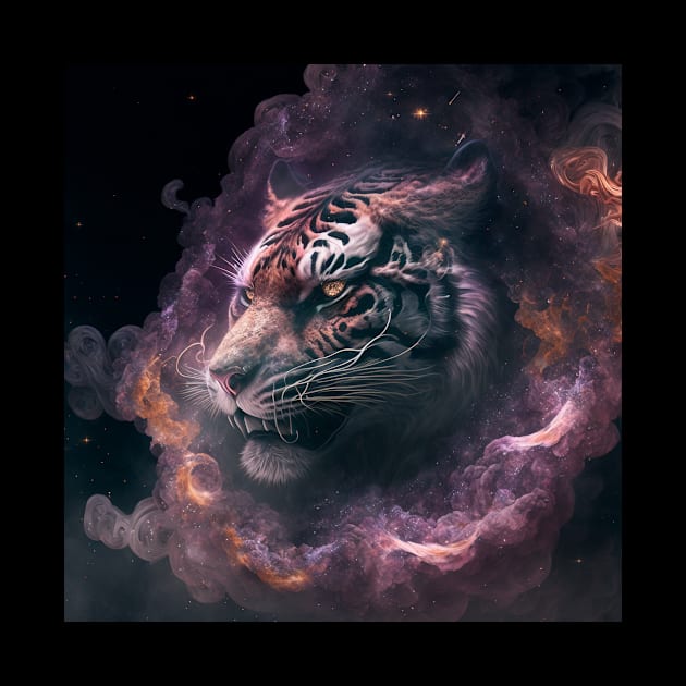 Tiger in Space with unique Design by HappysSpace