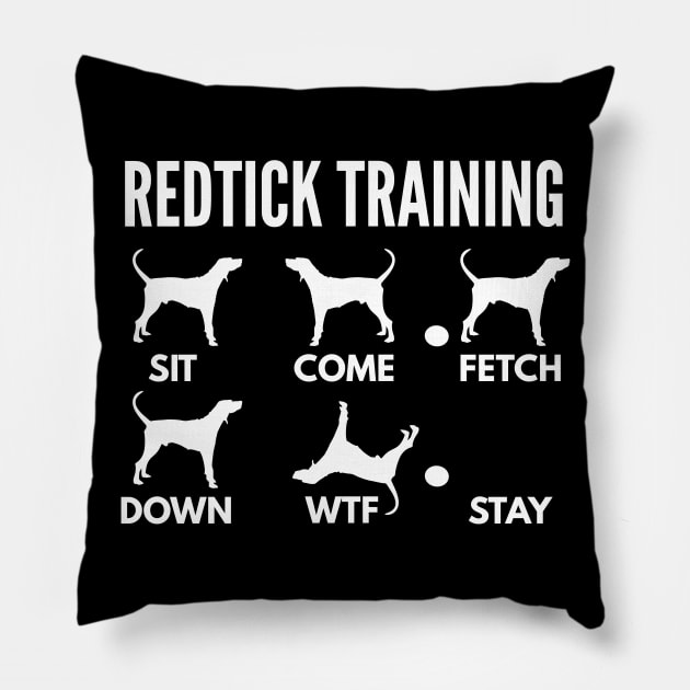 American Coonhound Training Redtick Tricks Pillow by DoggyStyles