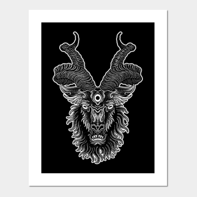 Dark goat - Tattoo - Posters and Art Prints | TeePublic Dark goat - Tattoo - Posters and Art Prints | TeePublic