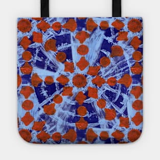 Mandala Tie Dye - Blue and Orange Tote