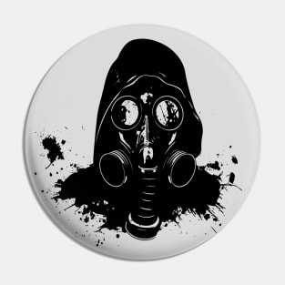 gas mask gasmask hooded man Pin