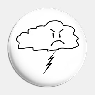 Angry Cloud Pin