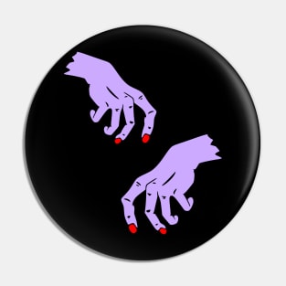 Zombie hands purple Pin