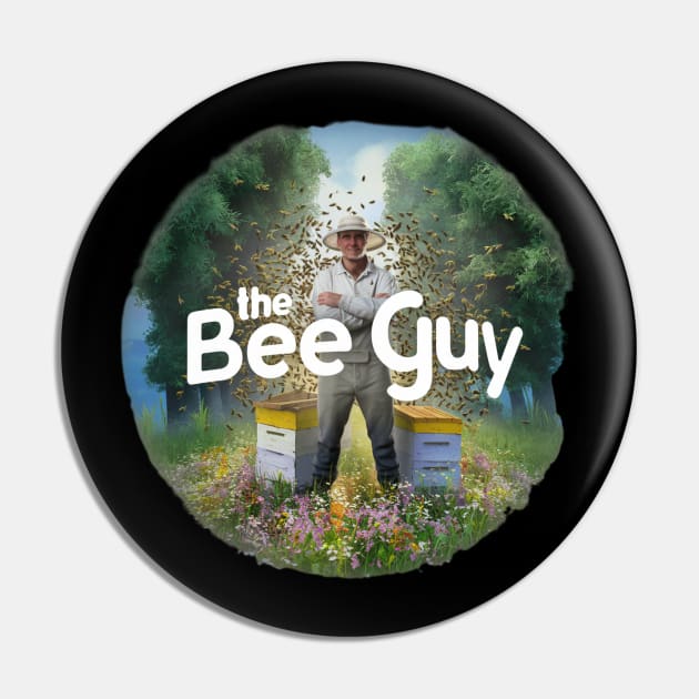 Funny Beekeeper Art For Men Dad Bee Hive Honey Beekeeping Pin by woormle