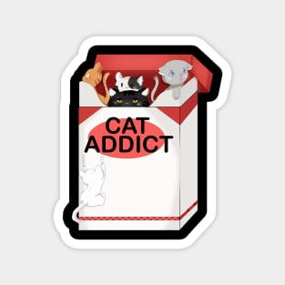 Cat Lover, Funny Cat Addict, Love Cute Cats Magnet
