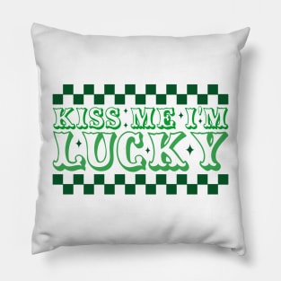 Kiss Me I'm Lucky Pillow