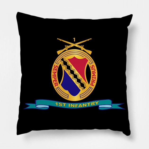 1st Infantry Regiment  w Br - Ribbon Pillow by twix123844